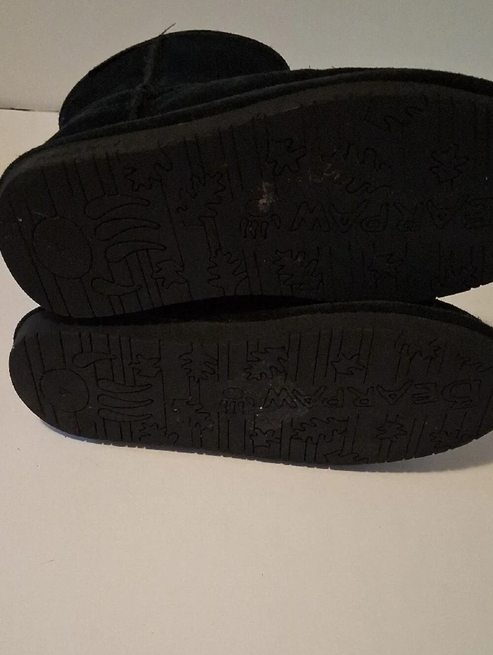 BearPaw Black Suede Mid-Calf Boots